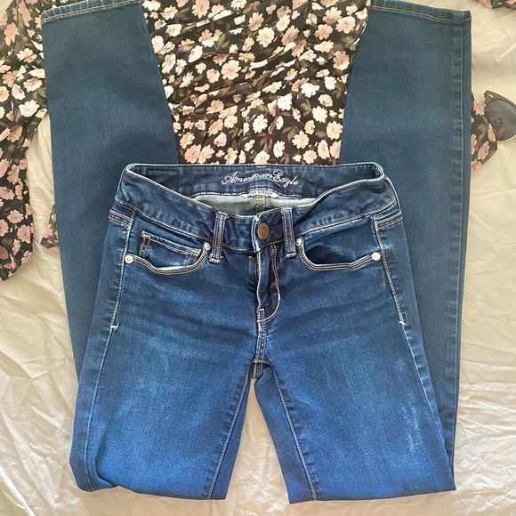 American Eagle Outfitters Dark Blue Skinny Jeans - Picture 3 of 6